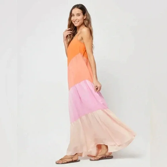 L*Space Leona Dress, peche punch - Picture 7 of 9